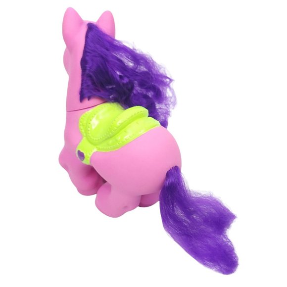 My Little Pony Horseshoe Pink Green Saddle 11 Inch Purple Hair Moon Stars Cloud - Picture 5 of 12